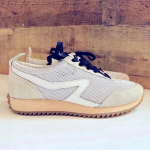 Rag & Bone Retro Runner Suede/Leather Trimmed Recycled Mesh Sneakers